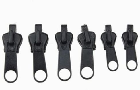 6-Piece Universal Replacement Zipper Kit – Durable Alloy Zippers in Black, Perfect for Zipper Repair in Multiple Sizes in Saudi Arabia