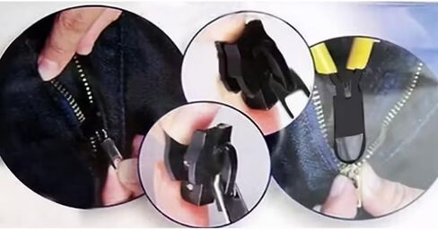 6-Piece Universal Replacement Zipper Kit – Durable Alloy Zippers in Black, Perfect for Zipper Repair in Multiple Sizes in Saudi Arabia