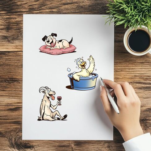 CHGCRAFT Cute and Exaggerated Animals Clear Stamps Funny Animals Transparent Stamps Silicone Clear Stamp Seals for DIY Scrapbooking Photo Album Decoration, 4.3x6.3 inch in Saudi Arabia