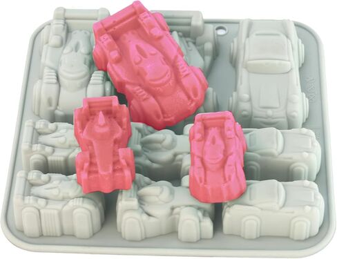 X-Haibei 9-Cavity 3D Car Silicone Mold – for Soap, Crayons, Chocolate, Candles, Plaster & Gelatin (1-2oz per Cell) – Flexible Non-Stick Mold in Saudi Arabia