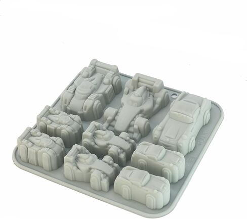 X-Haibei 9-Cavity 3D Car Silicone Mold – for Soap, Crayons, Chocolate, Candles, Plaster & Gelatin (1-2oz per Cell) – Flexible Non-Stick Mold in Saudi Arabia