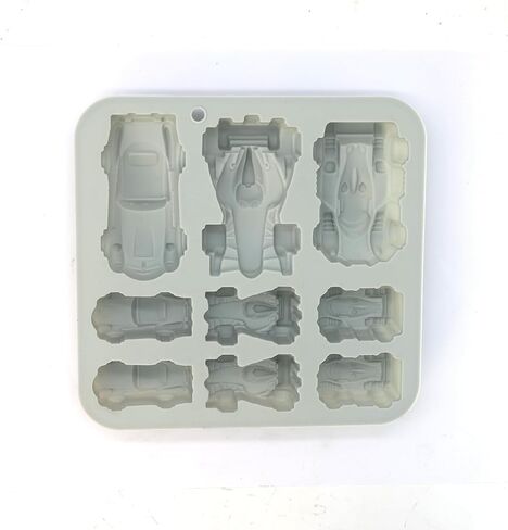 X-Haibei 9-Cavity 3D Car Silicone Mold – for Soap, Crayons, Chocolate, Candles, Plaster & Gelatin (1-2oz per Cell) – Flexible Non-Stick Mold in Saudi Arabia