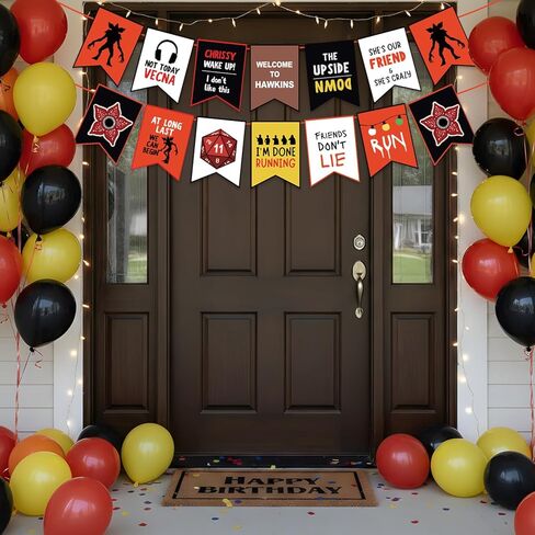 لافتة زينة لحفلات أعياد الميلاد الغريبة، أصدقاء لا تستلقي على النمط المقلوب، لافتة عيد ميلاد لشجرة الحائط، زخارف معلقة للحفلات المخيفة in Kuwait