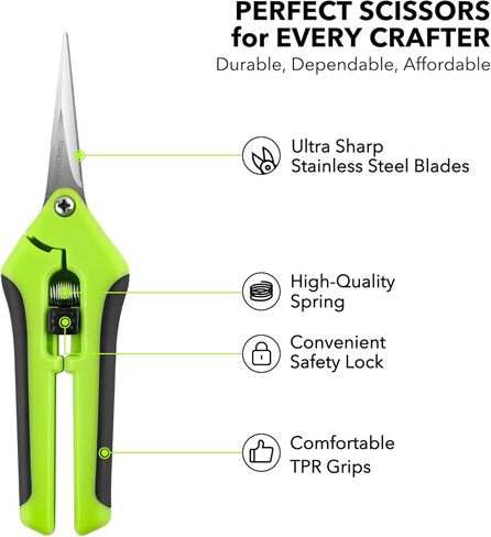 Ergonomic Spring-Action Scissors,Spring-Loaded Craft Shears with Stainless Steel Blades,for Cutting Intricate Details and Tight Patterns for People with Arthritis or Limited Hand Strength in Saudi Arabia