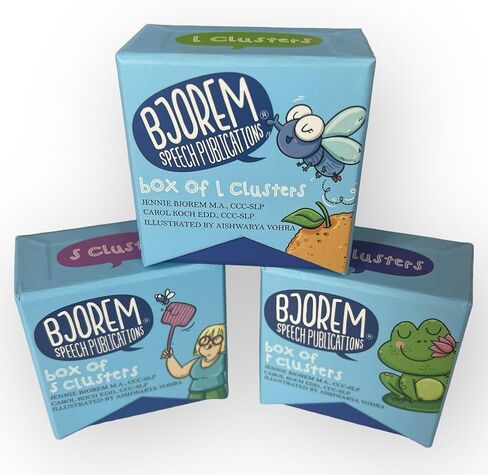 Bjorem Speech® Box of S، R، L مجموعات حزمة - بطاقات صوت علاج النطق للتعبير ومحو الأمية وتطوير اللغة | أداة تعليمية جذابة وشاملة in Kuwait