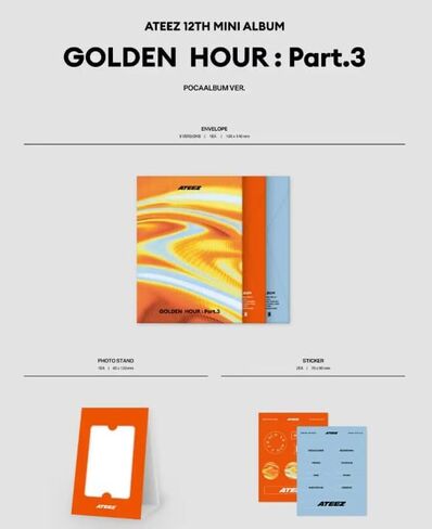 ATEEZ GOLDEN HOUR : Part.3 [POCA Random Ver.] QR + Photocard + QR Photocard + Image Card + Photostand (Lemon Drop) in Saudi Arabia