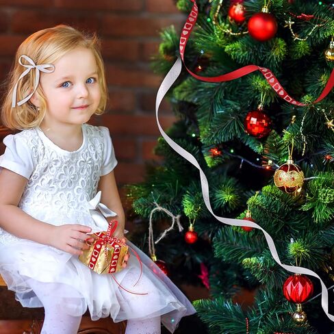 شريط Jutom لعيد الحب لتغليف الهدايا، 3 لفات 10 ياردة 0.4 بوصة، شريط مطبوع عليه حروف على شكل قلب الحب لمنتجات الأعمال وصناديق الهدايا وتغليف الحرف اليدوية وحفلات الزفاف in Saudi Arabia
