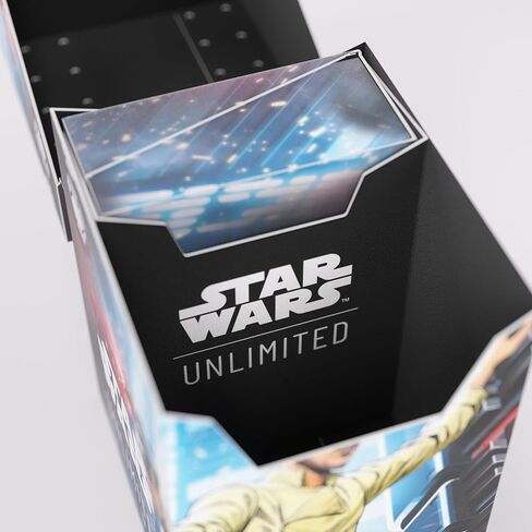 Asmodee Star Wars: صندوق ناعم غير محدود - صندوق متين مطبوع بالألوان الكاملة ومرخص رسميًا، يحمل 60 بطاقة بأكمام مزدوجة، مثالي لـ TCGs وLCGs، تصميم Andor/Dedra Meero in Saudi Arabia