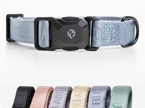 2026 New Edition, Fei & Eve MagEase Dog Collar - Patented Magnetic Buckles | Fur-Safe | Premium 210D Nylon | 450LB Escape-Proof | Adjustable Fit | Medium (Blush) in Saudi Arabia