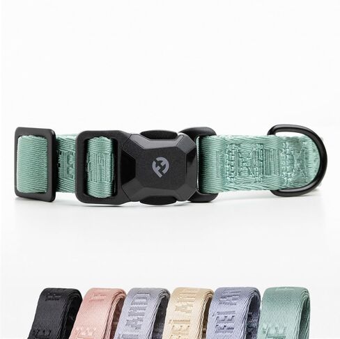 2026 New Edition, Fei & Eve MagEase Dog Collar - Patented Magnetic Buckles | Fur-Safe | Premium 210D Nylon | 450LB Escape-Proof | Adjustable Fit | Medium (Blush) in Saudi Arabia