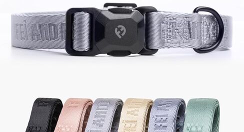 2026 New Edition, Fei & Eve MagEase Dog Collar - Patented Magnetic Buckles | Fur-Safe | Premium 210D Nylon | 450LB Escape-Proof | Adjustable Fit | Medium (Blush) in Saudi Arabia