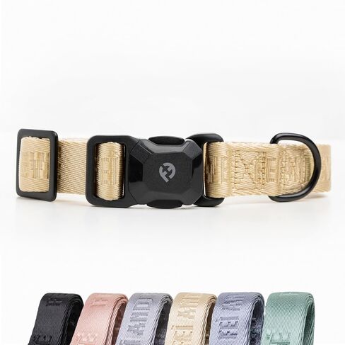 2026 New Edition, Fei & Eve MagEase Dog Collar - Patented Magnetic Buckles | Fur-Safe | Premium 210D Nylon | 450LB Escape-Proof | Adjustable Fit | Medium (Blush) in Saudi Arabia