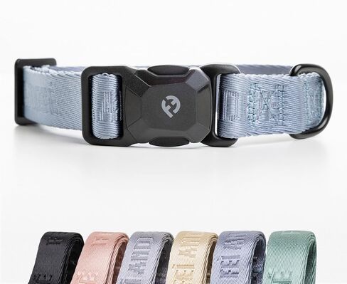 2026 New Edition, Fei & Eve MagEase Dog Collar - Patented Magnetic Buckles | Fur-Safe | Premium 210D Nylon | 450LB Escape-Proof | Adjustable Fit | Medium (Blush) in Saudi Arabia