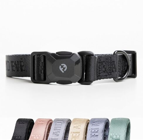 2026 New Edition, Fei & Eve MagEase Dog Collar - Patented Magnetic Buckles | Fur-Safe | Premium 210D Nylon | 450LB Escape-Proof | Adjustable Fit | Medium (Blush) in Saudi Arabia