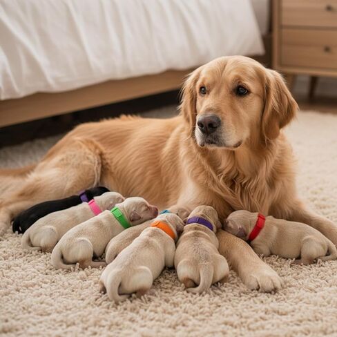30Pcs Newborn Puppy Litter Collars, Soft Nylon Whelping Collars, Adjustable Puppy Little Identification Collar for Newborn Dog, Kittens, Pet in Saudi Arabia