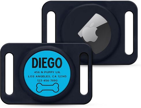 حامل علامات تتبع الكلاب المخصص، علامة تعريف الحيوانات الأليفة من السيليكون المحفور لتتبع العلامات، مقاسان صغير وكبير، 5 ألوان، 6 أيقونات، 4 خطوط، صغير in Kuwait