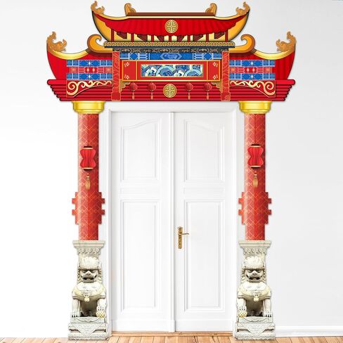 Chinese New Year Porch Banner 2026 Lunar New Year Door Decorations Chinese Spring Festival Themed Party Door Hanging Hibachi Japanese Backdrop for Years of The Horse Photo Booth Prop Outdoor Supplies in Saudi Arabia