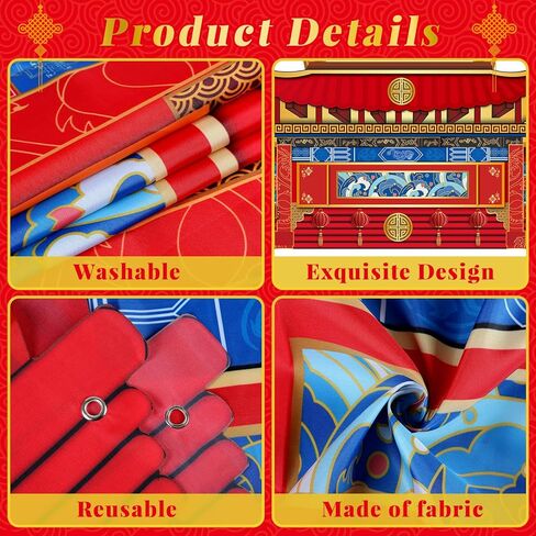 Chinese New Year Porch Banner 2026 Lunar New Year Door Decorations Chinese Spring Festival Themed Party Door Hanging Hibachi Japanese Backdrop for Years of The Horse Photo Booth Prop Outdoor Supplies in Saudi Arabia