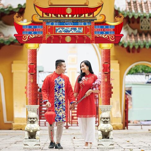 Chinese New Year Porch Banner 2026 Lunar New Year Door Decorations Chinese Spring Festival Themed Party Door Hanging Hibachi Japanese Backdrop for Years of The Horse Photo Booth Prop Outdoor Supplies in Saudi Arabia
