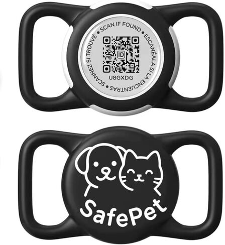 علامة معرف الحيوانات الأليفة الذكية QR من SafePet - علامة الحيوانات الأليفة الرقمية الخالية من التعقب المقاومة للماء للكلاب والقطط - مسح فوري للوصول إلى معلومات المالك - طوق متين وخفيف الوزن وآمن in Kuwait