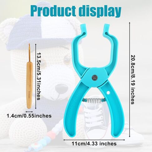 أداة مساعدة لأداة العين الآمنة، أدوات قفل العين الآمنة لكروشيه عيون أميجورومي من أجل 5-30 مم من الكروشيه وعيون الحيوانات المحشوة، مستلزمات صناعة يدوية، مع إبرة كروشيه in Kuwait