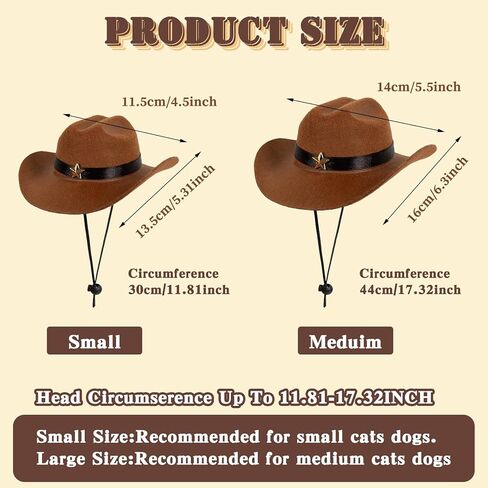 HOWWFALY Pet Cowboy Costume Set Dog Halloween Costumes Cat Cowboy Hat & Bandana Scarf for Small Medium Breeds(Red, Small) in Saudi Arabia