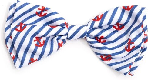 THE WORTHY DOG Pet Bow Tie for Dogs & Cats – Soft Printed Polyester Collar Bow Tie with Touch Fastener, Attaches to Any Collar - It's My Birthday Pattern, Blue, Small in Saudi Arabia