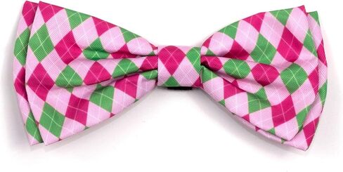 THE WORTHY DOG Pet Bow Tie for Dogs & Cats – Soft Printed Polyester Collar Bow Tie with Touch Fastener, Attaches to Any Collar - It's My Birthday Pattern, Blue, Small in Saudi Arabia