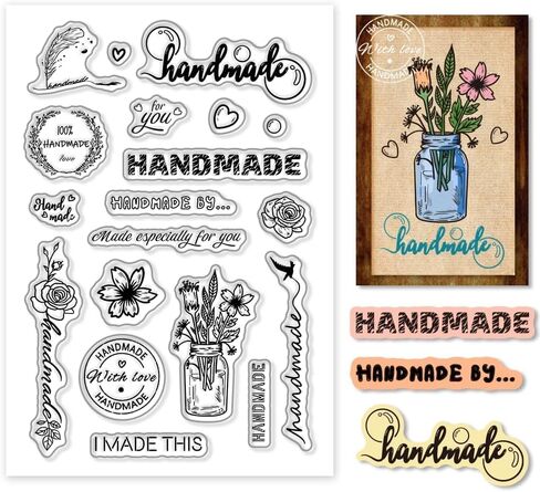 Word Clear Stamps, Plastic, Clear, 6.3 x 4.33 Inches, Decorative-Clear-Stamps in Saudi Arabia