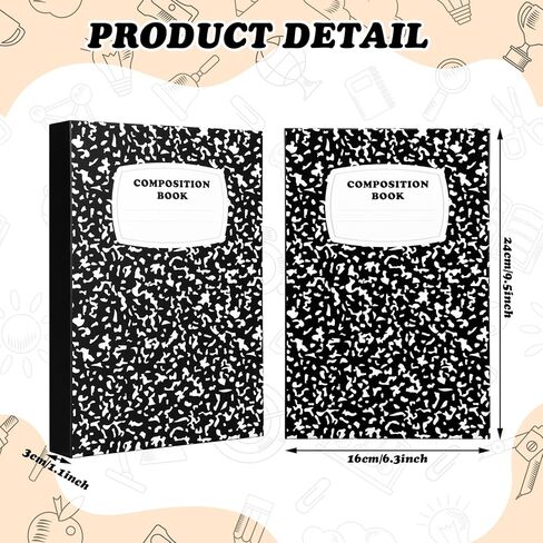 Amyhill 6 Pcs Teacher Appreciation Gifts Bulk Teacher Valentines Gifts Composition Notebook Box for Classroom Storage Boxes Appreciation Party Favors Back to School Thank You Gift Graduation Supplies in Saudi Arabia