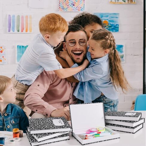 Amyhill 6 Pcs Teacher Appreciation Gifts Bulk Teacher Valentines Gifts Composition Notebook Box for Classroom Storage Boxes Appreciation Party Favors Back to School Thank You Gift Graduation Supplies in Saudi Arabia