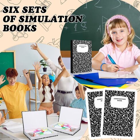 Amyhill 6 Pcs Teacher Appreciation Gifts Bulk Teacher Valentines Gifts Composition Notebook Box for Classroom Storage Boxes Appreciation Party Favors Back to School Thank You Gift Graduation Supplies in Saudi Arabia