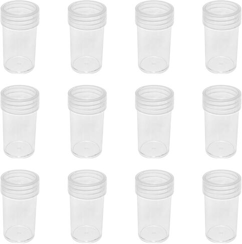 Xhziy Diamond Painting Storage Diamond Art Storage Container Small Plastic vials Sample Bottles Mini Transparent Storage Box Large Round Bottle with lid 12pcs in Saudi Arabia