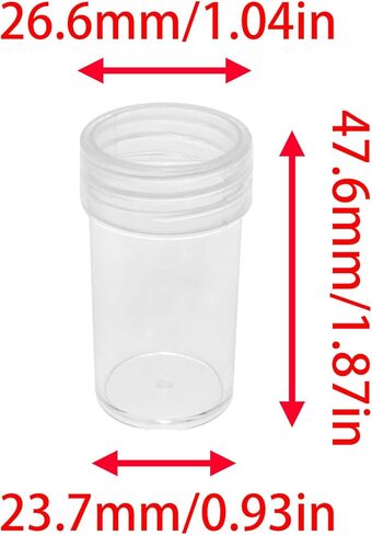 Xhziy Diamond Painting Storage Diamond Art Storage Container Small Plastic vials Sample Bottles Mini Transparent Storage Box Large Round Bottle with lid 12pcs in Saudi Arabia