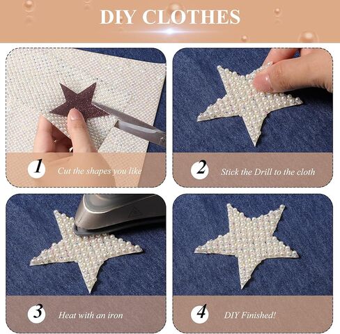 Syhood Bling Pearl Crystal Rhinestones Sticker Self-Adhesive Glitter Rhinestones Crystal Gem Stickers DIY Car Decoration Rsheet for Car Cellphone Crafts Decoration, 9.4 x 8 Inch(AB Color) in Saudi Arabia
