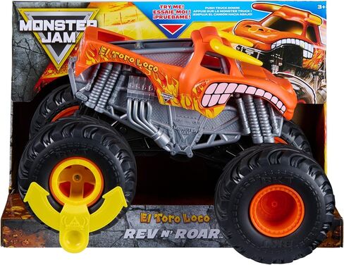 Monster Jam، شاحنة الوحش الرسمية El Toro Loco Rev 'N Roar بمقياس 1:15، ألعاب أطفال للأولاد والبنات من سن 3 سنوات فما فوق in Saudi Arabia