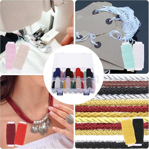 Elastic Sewing Thread for Sewing Machine, 0.5 mm Shirring Elastic Thread for Sewing, Serger, Overlock Machines Quilting Knitting,Weave,DIY, 30m Each Spool Total 24 Spools in Saudi Arabia
