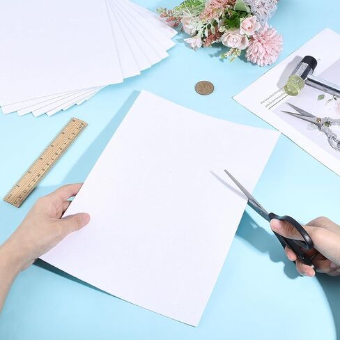 AHANDMAKER 10 ورقات بيضاء من إسفنج EVA مقاس 11.8 × 7.9 بوصة بسمك 1.5 مم ورق إسفنجي للحرف اليدوية مشروع صناعة البطاقات والقصاصات التأثيرية in Saudi Arabia
