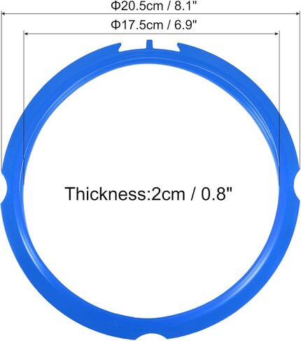 uxcell 3 Pcs Silicone Sealing Ring for Pressure Pot 3QT, Pressure Pot Inner Gasket Seal Rings Pressure Cooker Replacement Part, White/Dark Blue/Dark Red in Saudi Arabia