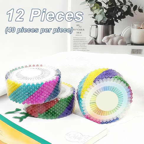 480 Pieces Multicolor Sewing Pins, Straight Quilting Pearl Head Pins for Crafts Projects in Saudi Arabia