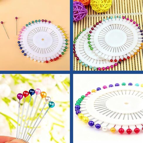 480 Pieces Multicolor Sewing Pins, Straight Quilting Pearl Head Pins for Crafts Projects in Saudi Arabia