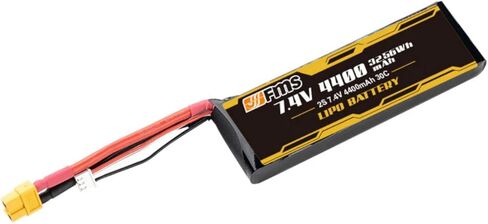 بطارية FMS Lipo 2S 7.4V 4400mAh 30C مع مجموعة شاحن الكل في واحد لتحويل RS إلى RTR لـ 1/10 Atlas، FJ40، Mashigan، 1/6 Jimny، 1941MB، FCX10 LC80، FCX10 K5 in Kuwait