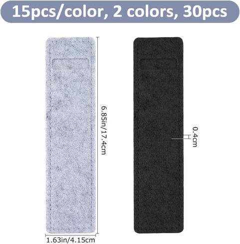 SUPERFINDINGS 30Pcs 2 Colors Felt Single Pen Case Fountain Pen Sleeve Holder Soft Pens Sleeve Cover Pencil Bag Mini Pocket Protector for Pens Party Favor Gift School Office Business in Saudi Arabia