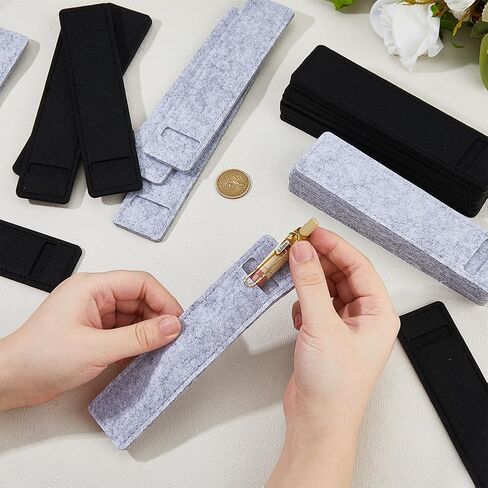 SUPERFINDINGS 30Pcs 2 Colors Felt Single Pen Case Fountain Pen Sleeve Holder Soft Pens Sleeve Cover Pencil Bag Mini Pocket Protector for Pens Party Favor Gift School Office Business in Saudi Arabia
