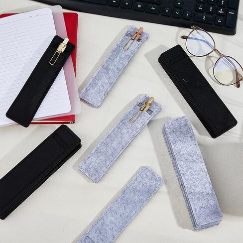 SUPERFINDINGS 30Pcs 2 Colors Felt Single Pen Case Fountain Pen Sleeve Holder Soft Pens Sleeve Cover Pencil Bag Mini Pocket Protector for Pens Party Favor Gift School Office Business in Saudi Arabia
