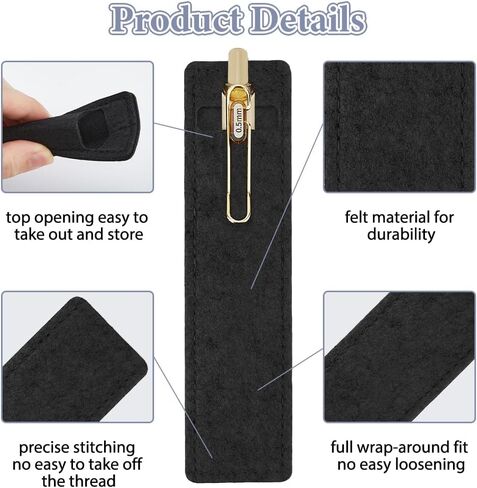 SUPERFINDINGS 30Pcs 2 Colors Felt Single Pen Case Fountain Pen Sleeve Holder Soft Pens Sleeve Cover Pencil Bag Mini Pocket Protector for Pens Party Favor Gift School Office Business in Saudi Arabia