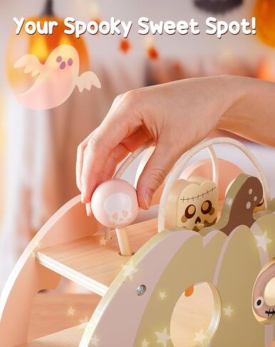ROBOTIME Wooden Dessert House Play Food Set - 11 Piece Pretend Toy Food with Donuts, Cakes, Ice Cream & Lollipops, Portable Carry Rope, Educational Play Kitchen Accessories Gift for Toddlers Kids in Saudi Arabia