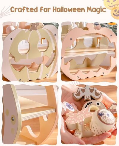 ROBOTIME Wooden Dessert House Play Food Set - 11 Piece Pretend Toy Food with Donuts, Cakes, Ice Cream & Lollipops, Portable Carry Rope, Educational Play Kitchen Accessories Gift for Toddlers Kids in Saudi Arabia