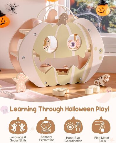 ROBOTIME Wooden Dessert House Play Food Set - 11 Piece Pretend Toy Food with Donuts, Cakes, Ice Cream & Lollipops, Portable Carry Rope, Educational Play Kitchen Accessories Gift for Toddlers Kids in Saudi Arabia