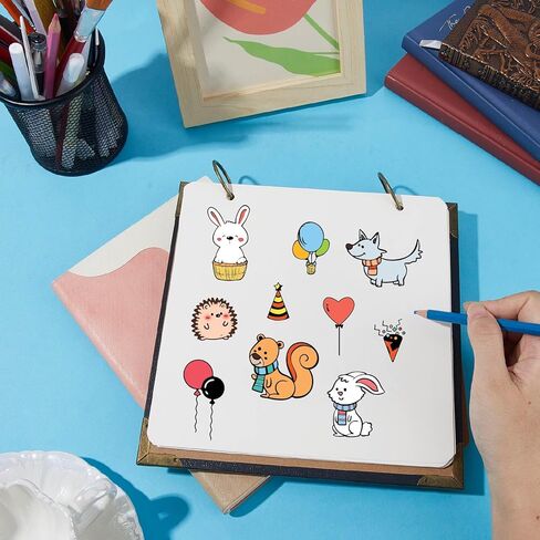 Animal Balloon Clear Stamps Decorative Bunny Hedgehog Dog Puppy Rubber Silicone Stamp Seals Reusable for DIY Scrapbooking Journaling Decoration Paper Photo Card Making Paper Crafting in Saudi Arabia